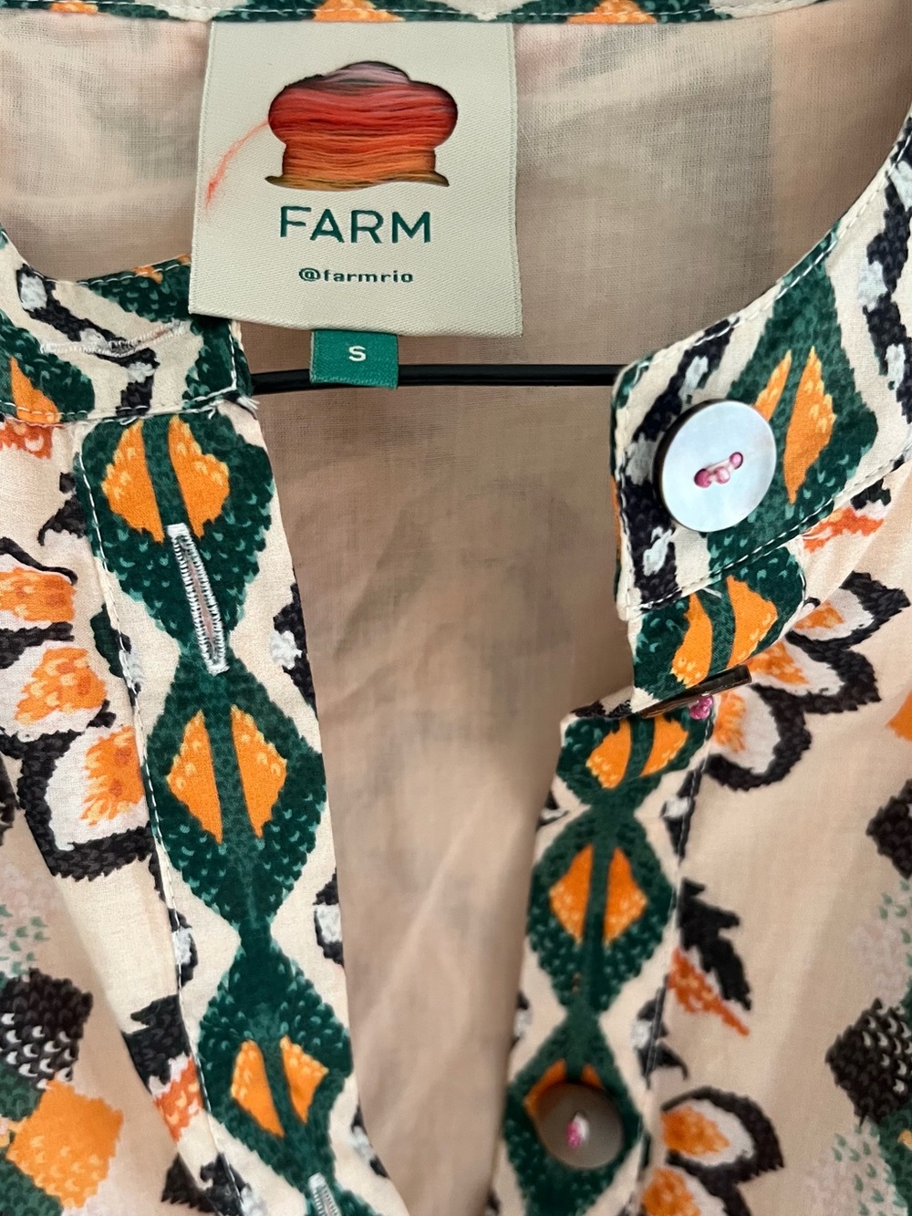 FARM Rio Cream Mini Dress with Multicolor Floral Embroidery - Picture 3 of 4
